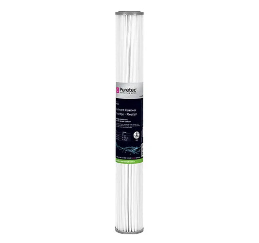 Puretec Pleated Sediment Cartridge Std, 20 inch, 1um