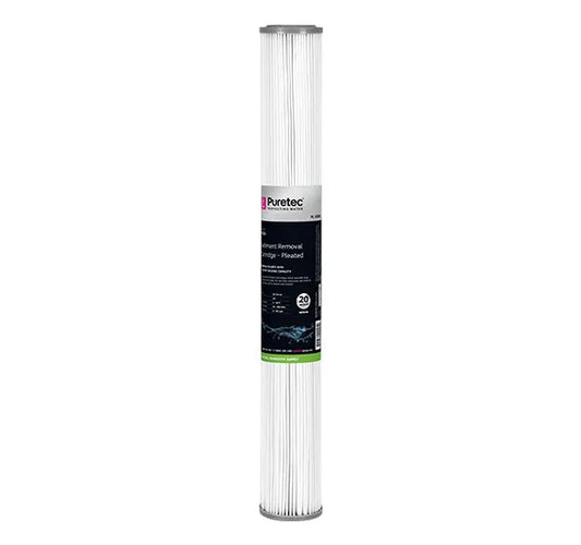 Puretec Pleated Sediment Cartridge Std, 20" cartridge