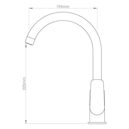 Hi Rise Gooseneck Sink Mixer Chrome