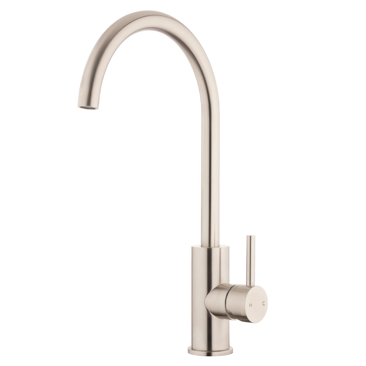 Storm Gooseneck Sink Mixer Brushed Stainless