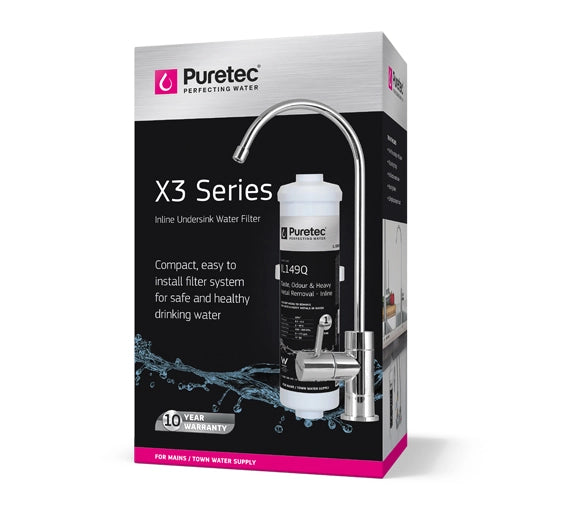 Puretec X3 Tap and Filter Kit Inline Undersink System